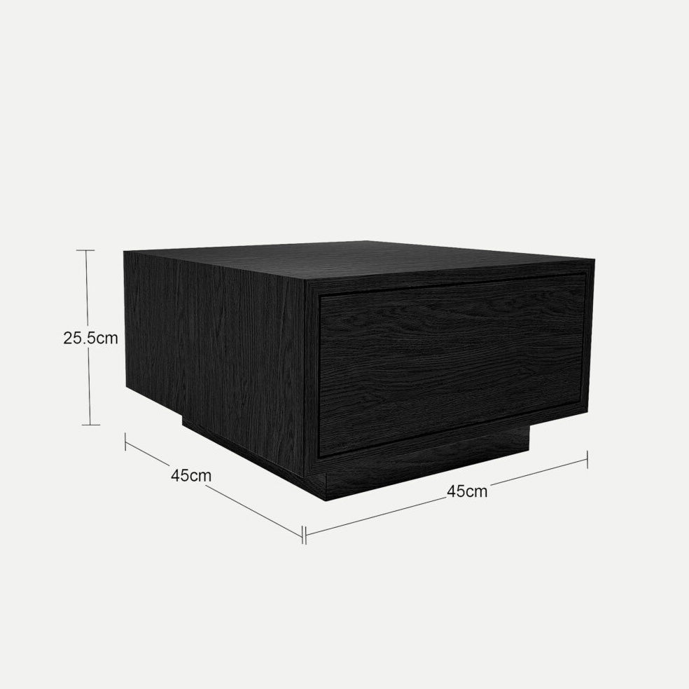 Oak Floating Pedestal Antares Jet Black