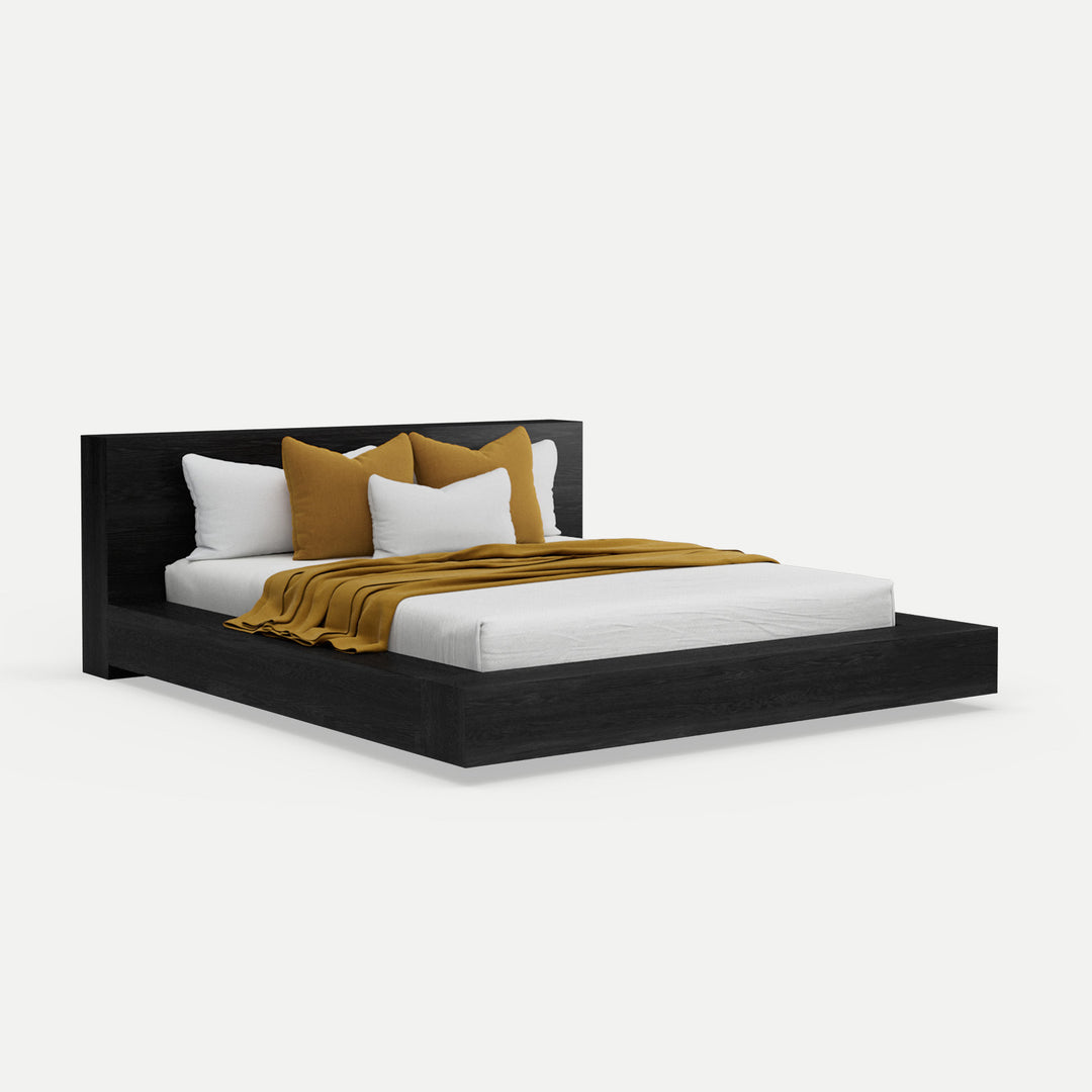 Floating Platform Bed Antares King - Jet Black