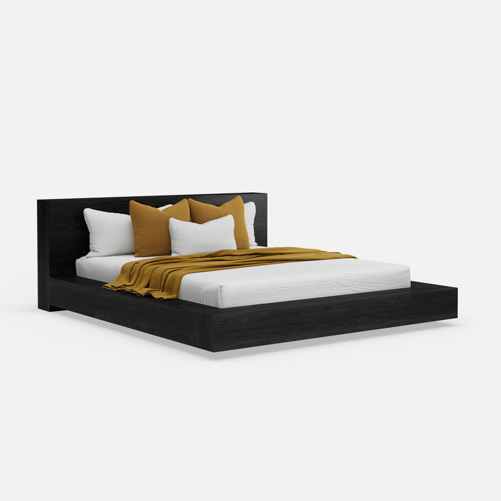 Floating Platform Bed Antares Double - Jet Black