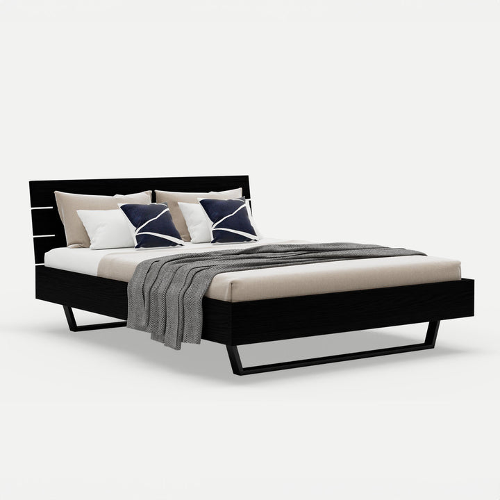Oak Bed Motto Double - Intense Black