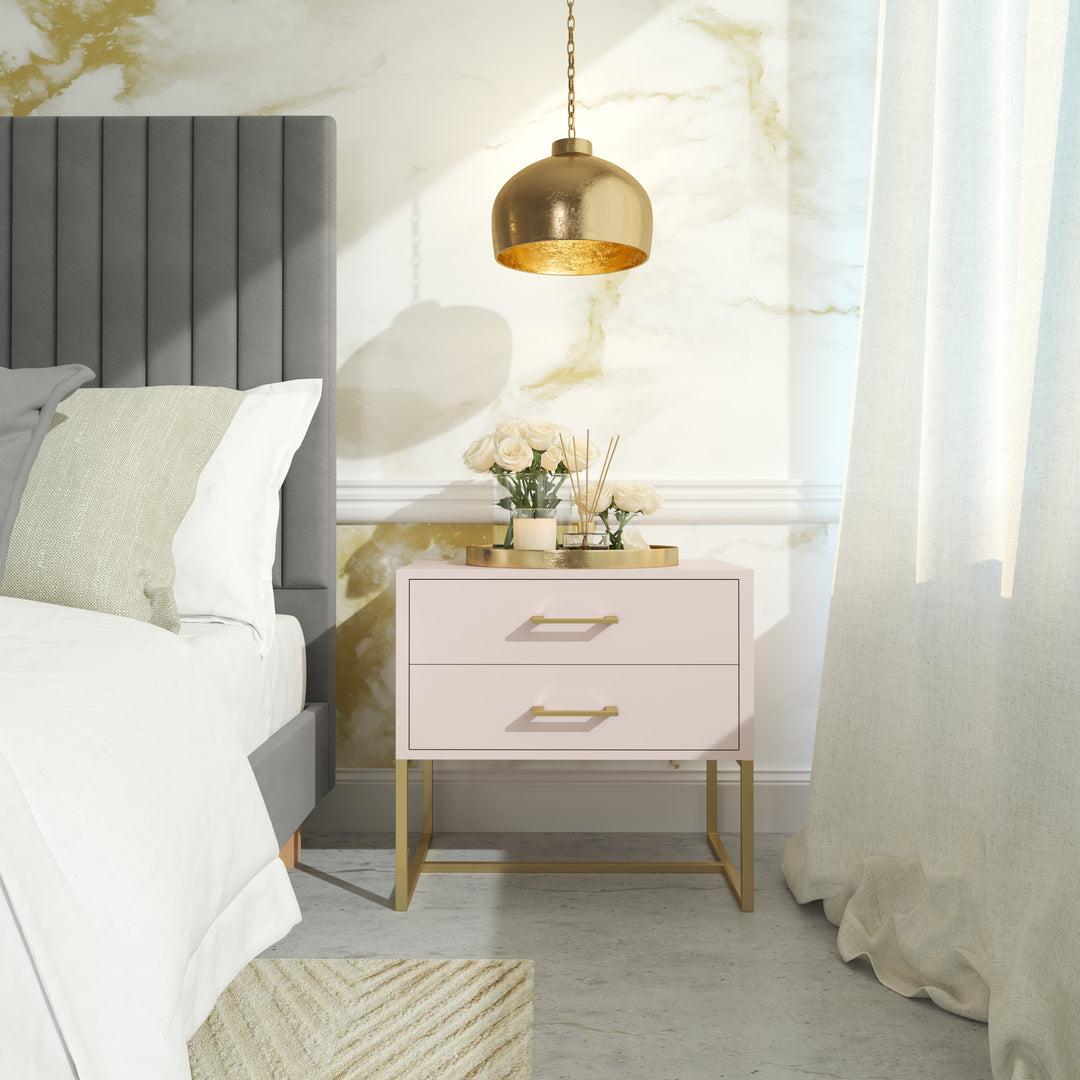 Platform Bed Sirius King - Silver Lining Grey Velvet