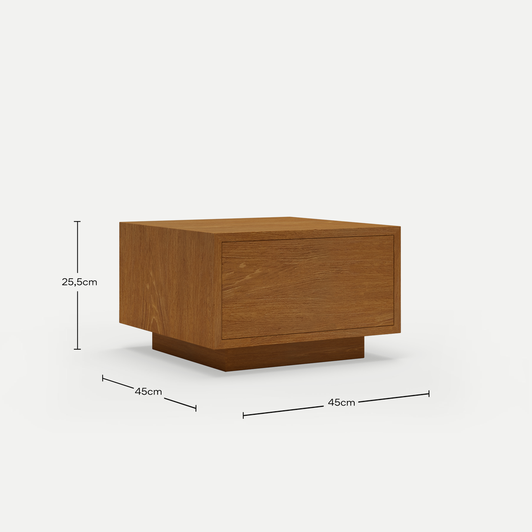 Oak Floating Pedestal Antares Walnut Finish