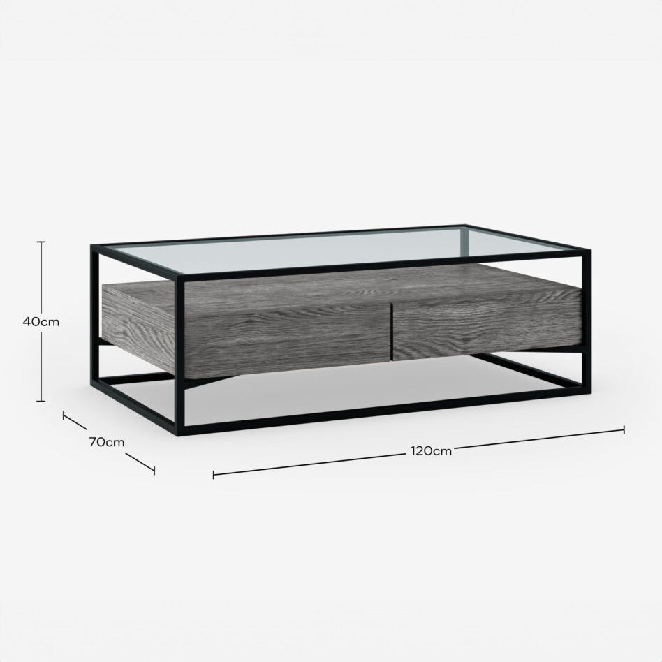 Coffee Table Barbell Monsoon Grey