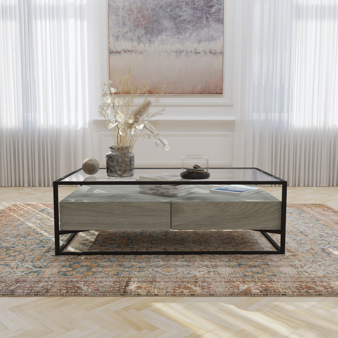 Coffee Table Barbell Monsoon Grey
