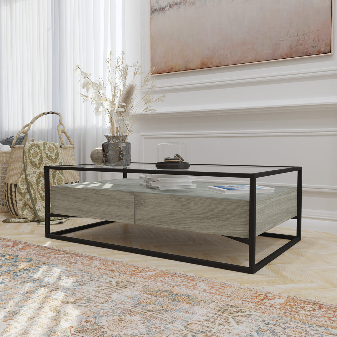 Coffee Table Barbell Monsoon Grey
