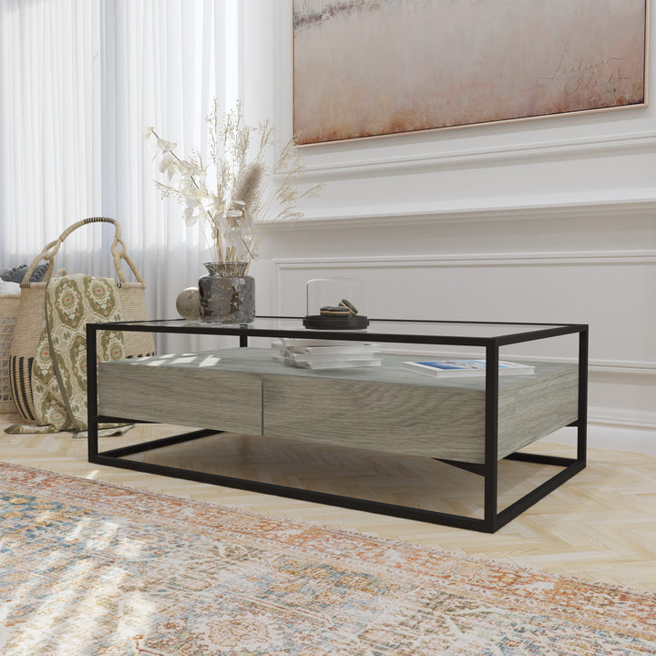 Coffee Table Barbell Monsoon Grey