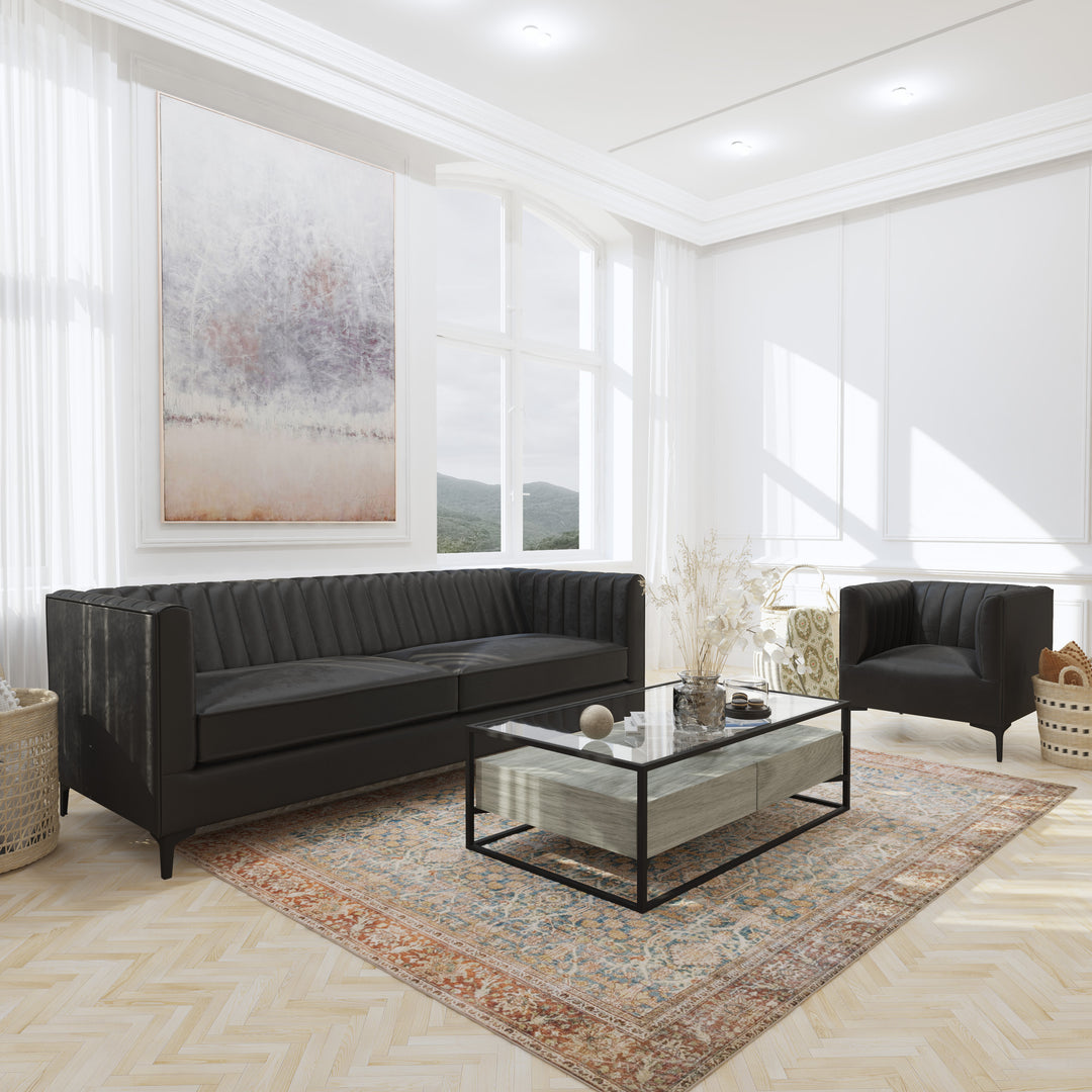 Coffee Table Barbell Monsoon Grey