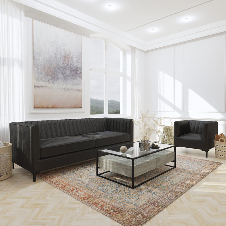 Coffee Table Barbell Monsoon Grey