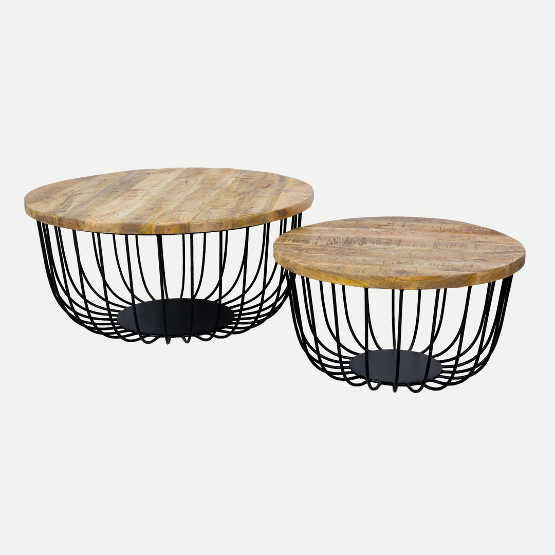 Coffee Table Set Enzo Natural Wood