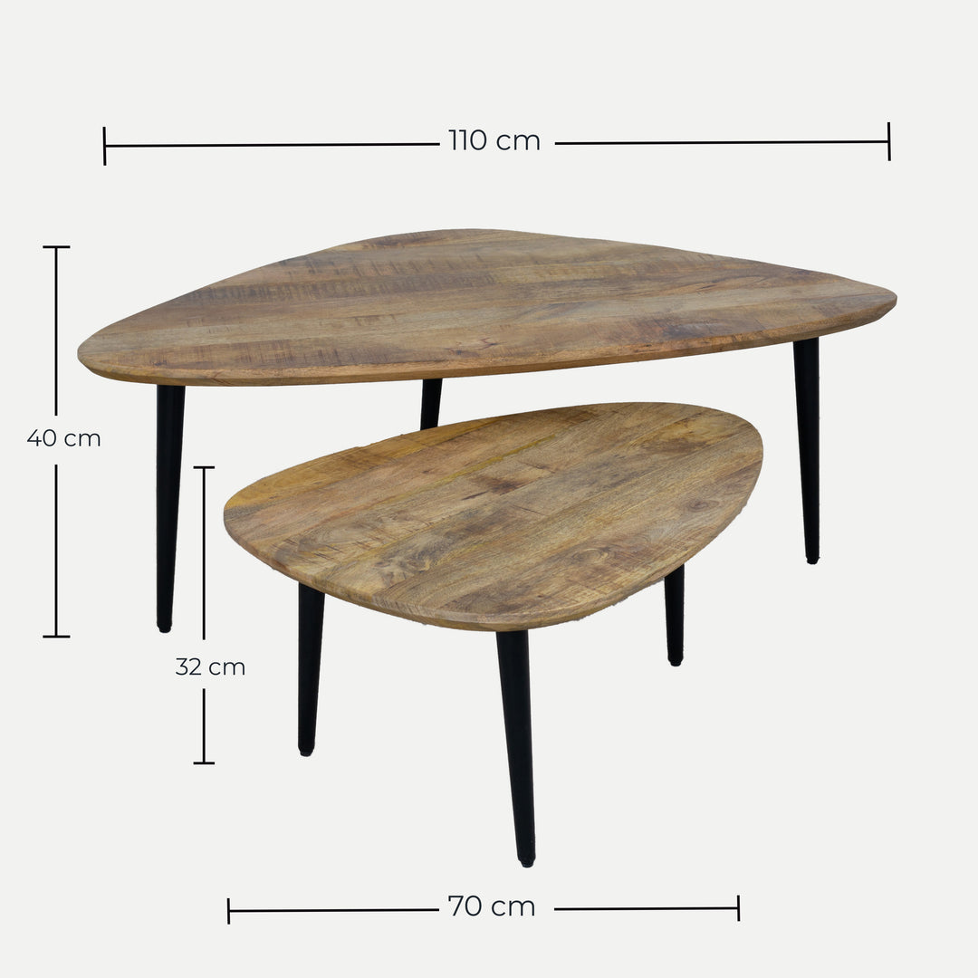 Coffee Table Set Peyton Brown