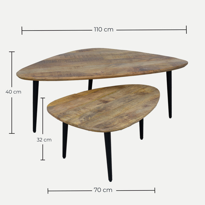 Coffee Table Set Peyton Brown