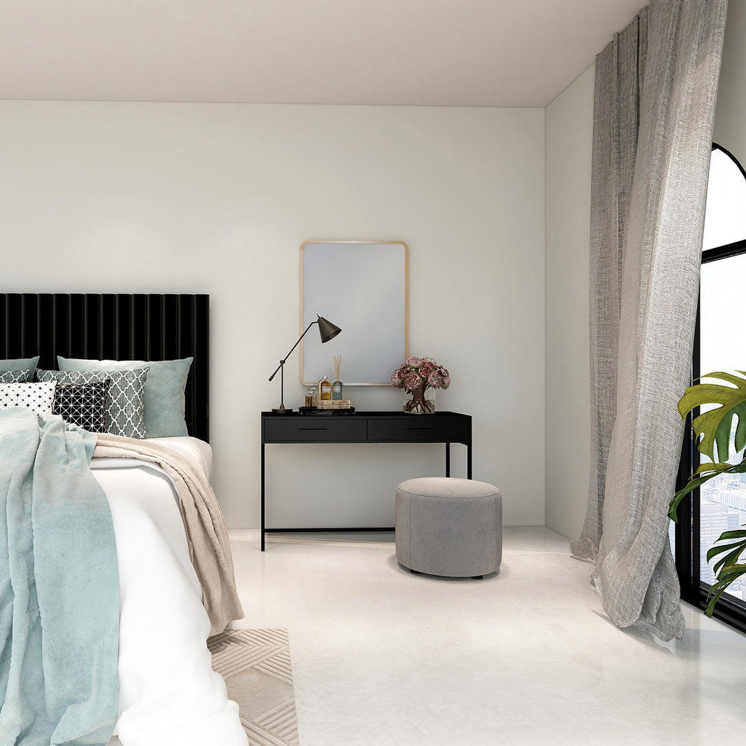 Dresser / Desk Lilo Satin Black - Black Frame