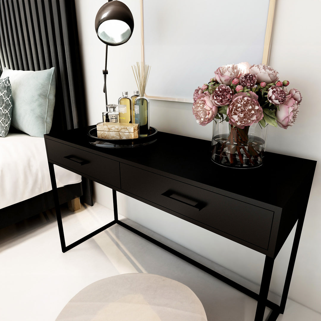 Dresser / Desk Lilo Satin Black - Black Frame
