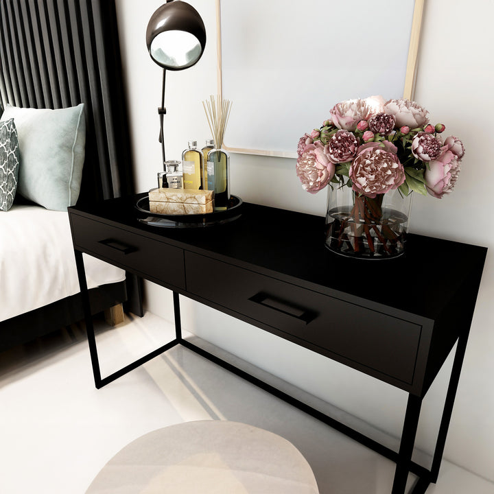 Dresser / Desk Lilo Satin Black - Black Frame