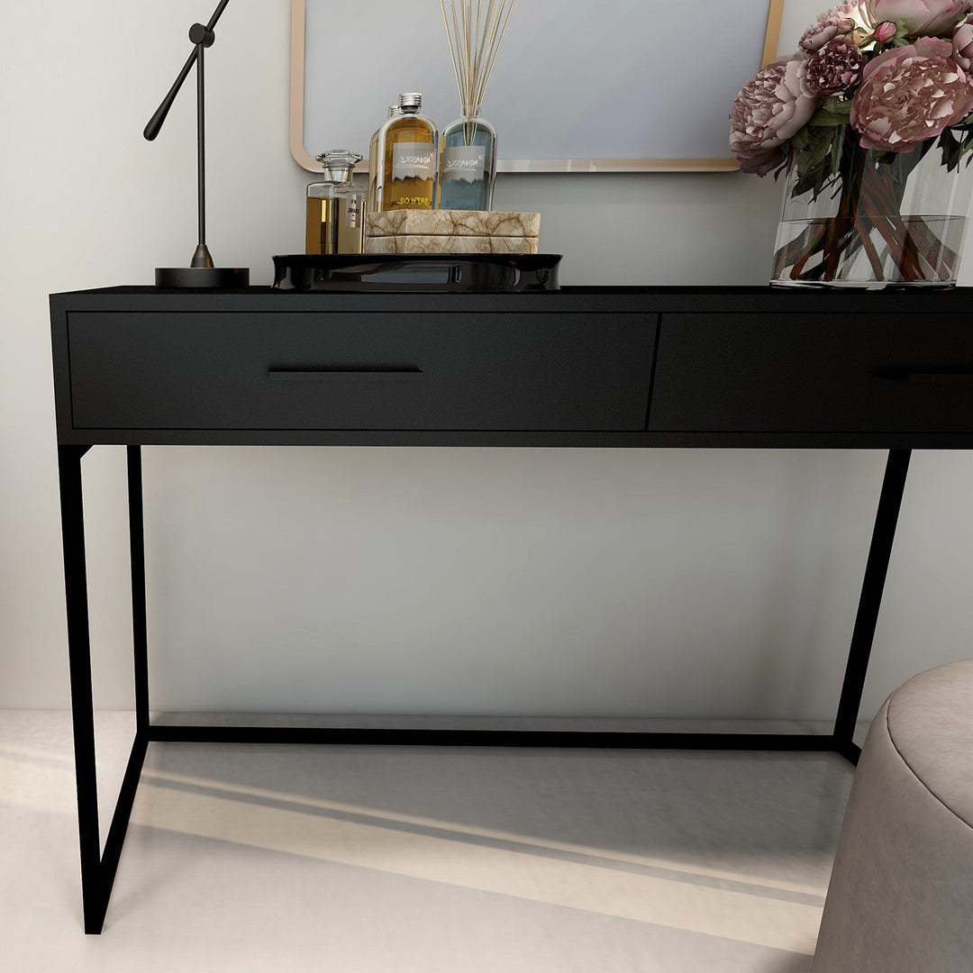 Dresser / Desk Lilo Satin Black - Black Frame