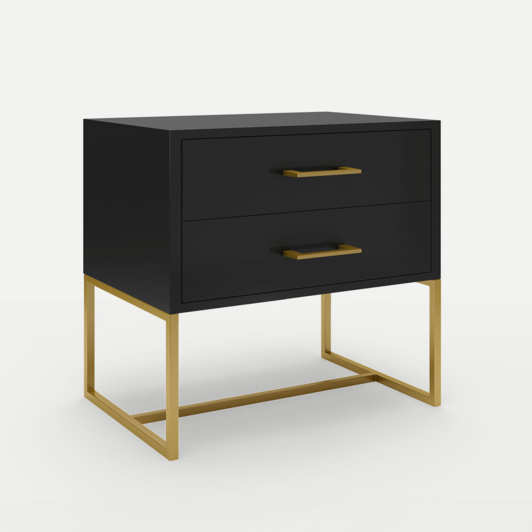 Bedside Pedestal Lilo Satin Black