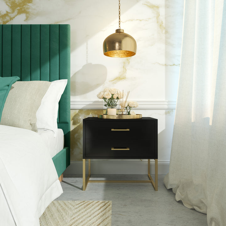 Bedside Pedestal Lilo Satin Black