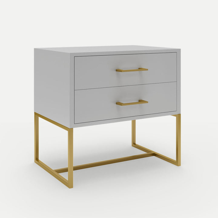 Bedside Pedestal Lilo Satin Light Grey