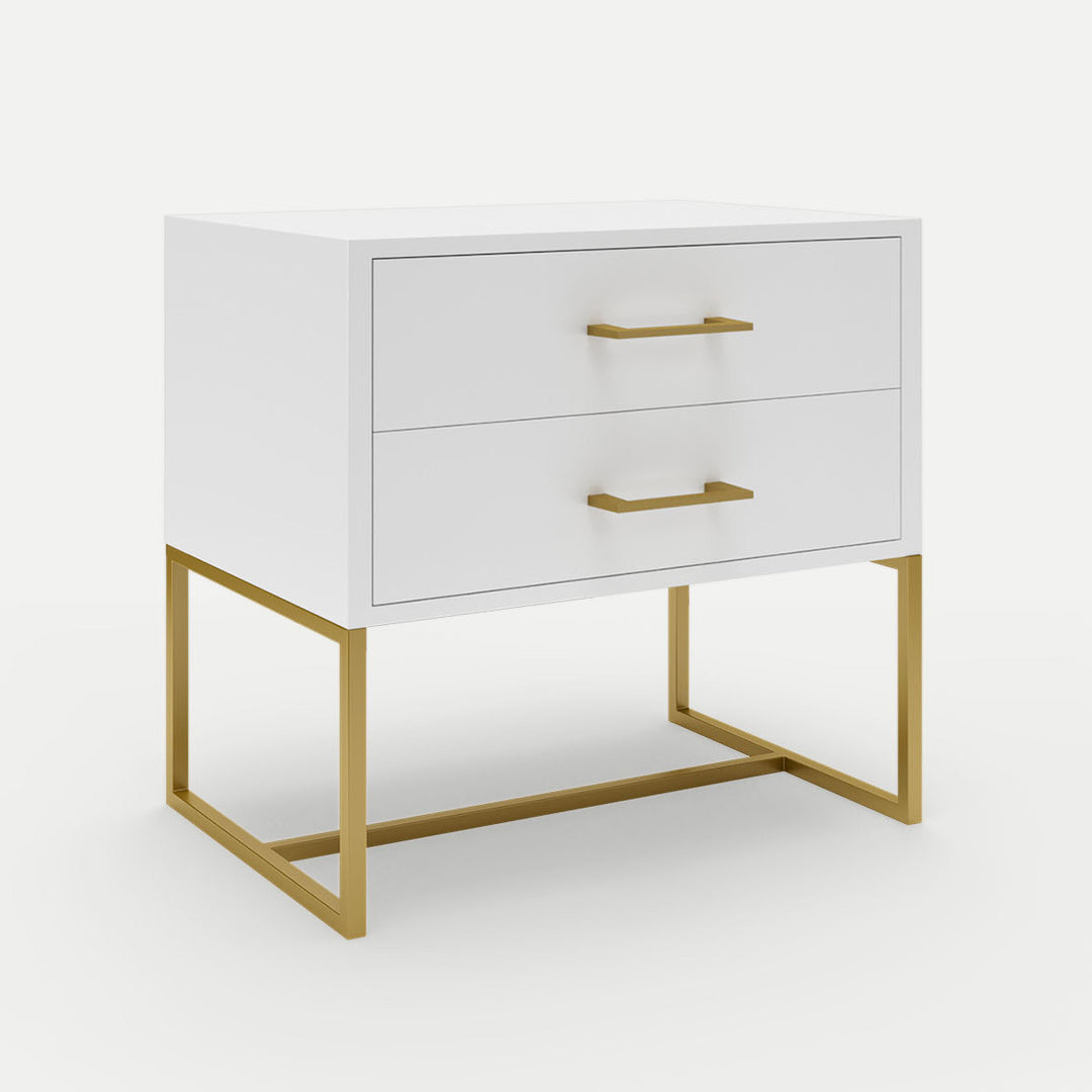 Bedside Pedestal Lilo Satin White