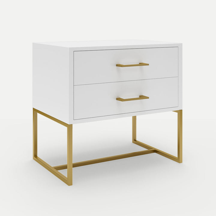 Bedside Pedestal Lilo Satin White