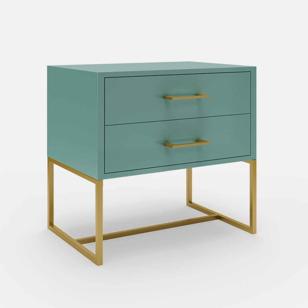 Bedside Pedestal Lilo Satin Turquoise