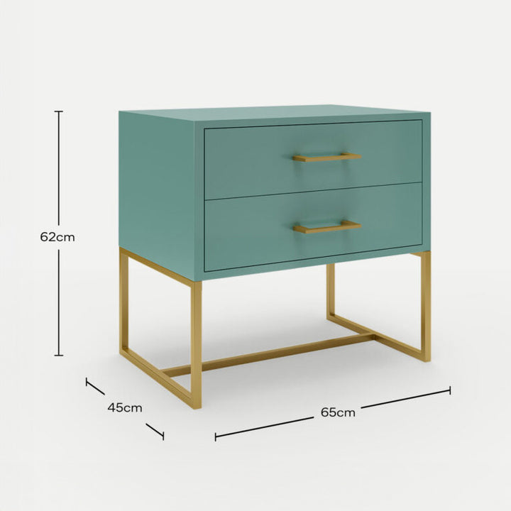 Bedside Pedestal Lilo Satin Turquoise