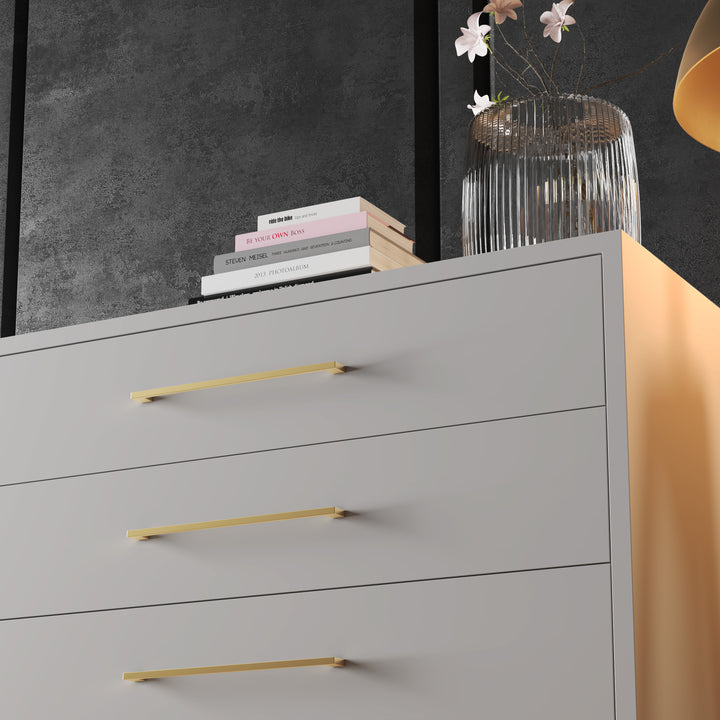 4 Drawer Server Lilo Satin Light Grey