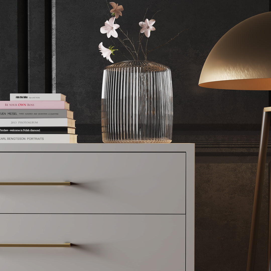 4 Drawer Server Lilo Satin Light Grey