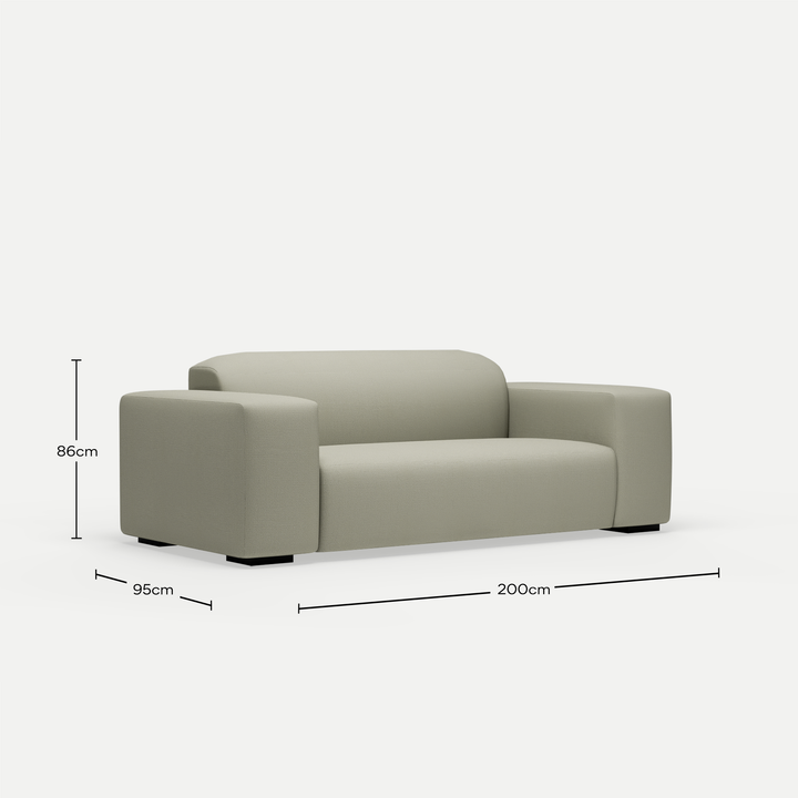 2 Seater Couch Kuba Smoke