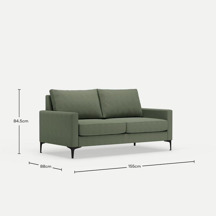 2 Seater Couch Urban Cinder
