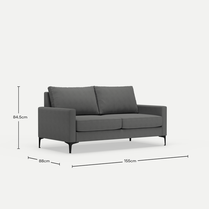 2 Seater Couch Urban Graphite