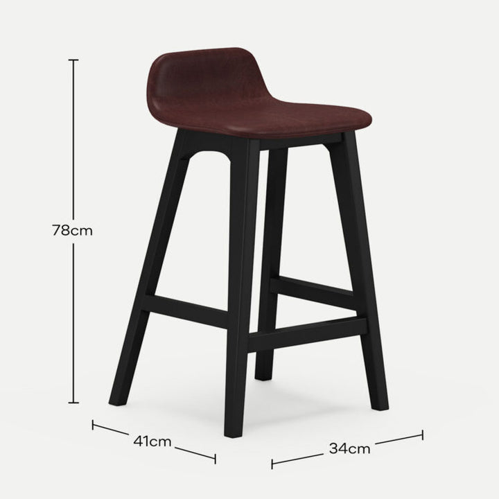 Bar Stool Tonno Sigar Brown Premium Leather