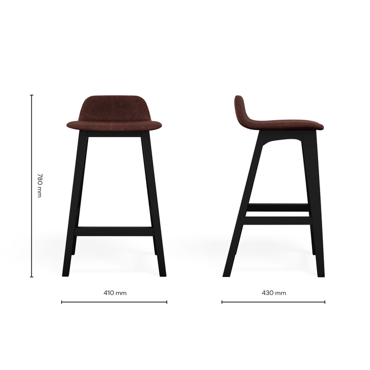 Bar Stool Tonno Sigar Brown Premium Leather
