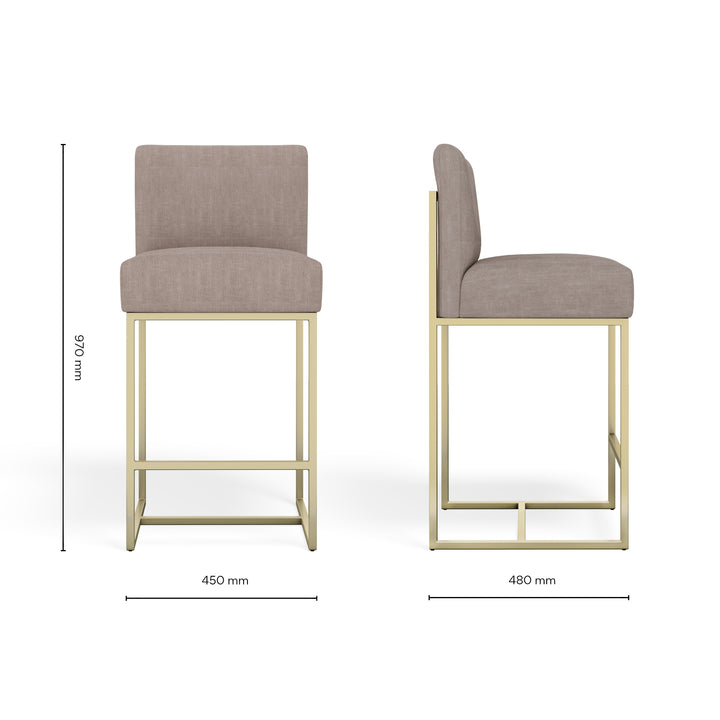 Bar Stool Vena Morada Stone Brown