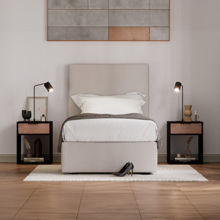 Bed Base Letta Single - Ivory