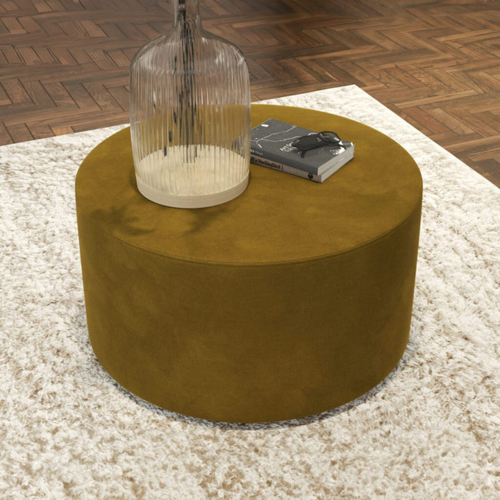 Round Coffee Table Galaxy Sulphur Gold Velvet