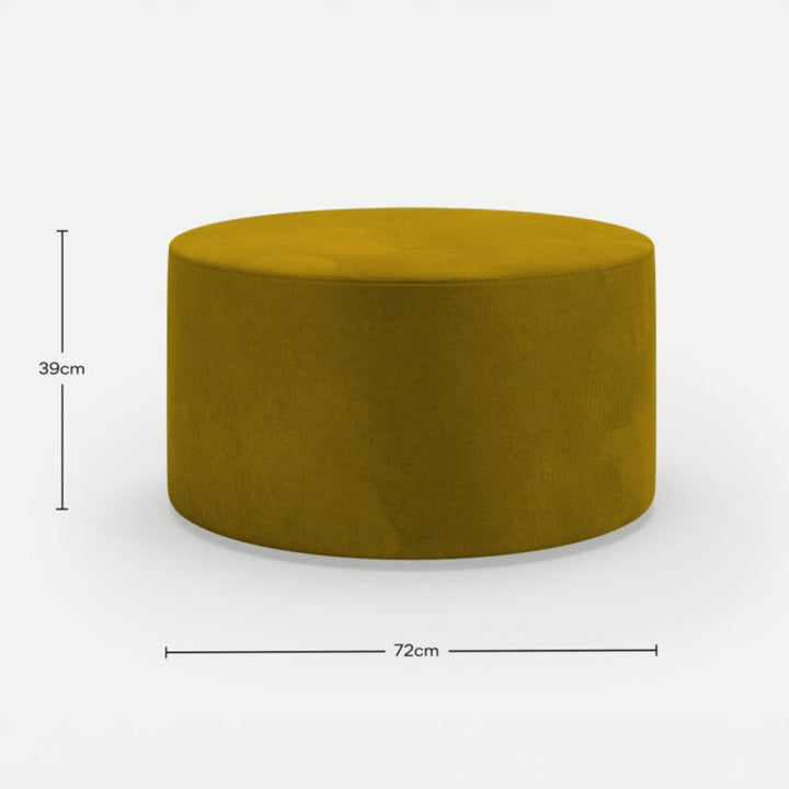 Round Coffee Table Galaxy Sulphur Gold Velvet