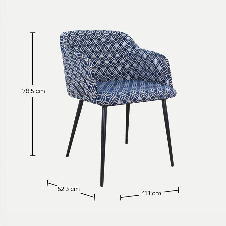Dining Chair Eliana Navy Blue