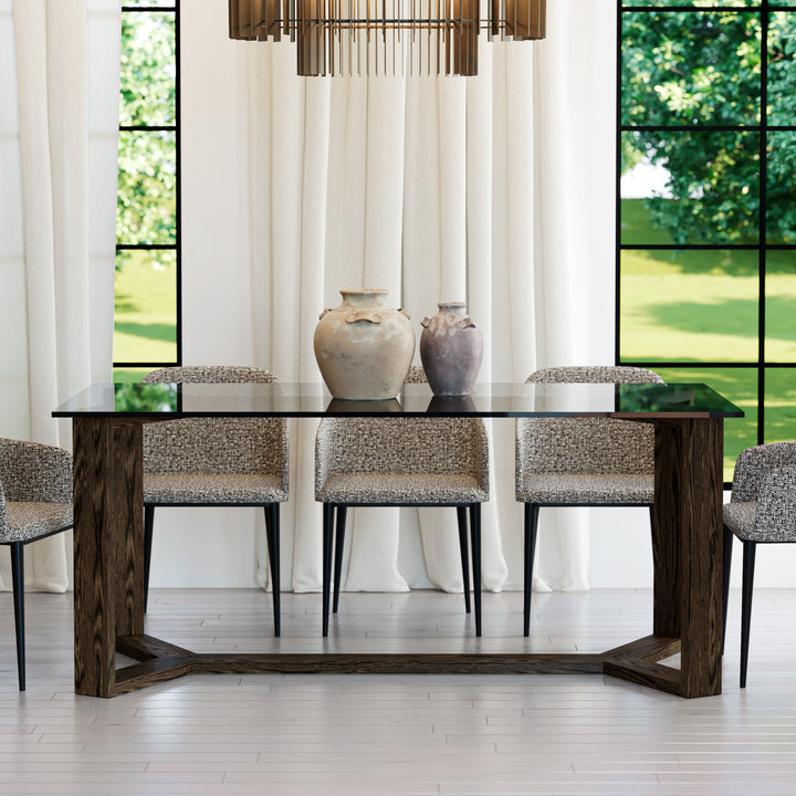 4-6 Seater Dining Table Hugo Smokey Brown