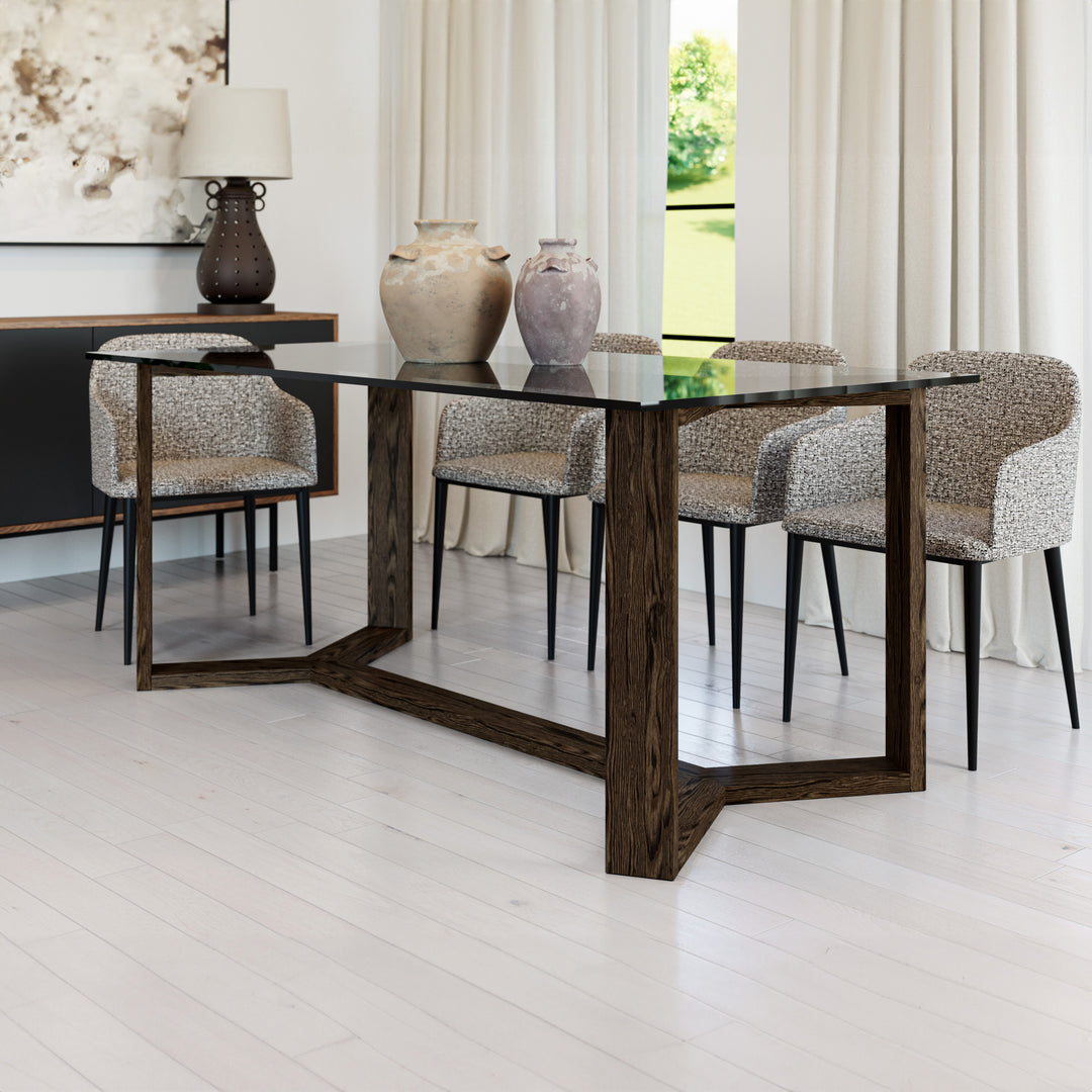 4-6 Seater Dining Table Hugo Smokey Brown