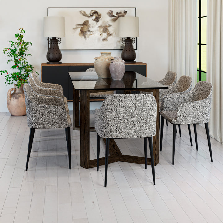 4-6 Seater Dining Table Hugo Smokey Brown