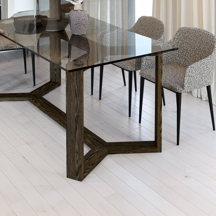 4-6 Seater Dining Table Hugo Smokey Brown