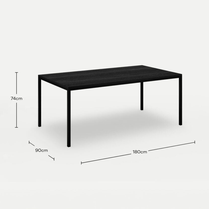 4-6 Seater Dining Table Rahul Jet Black