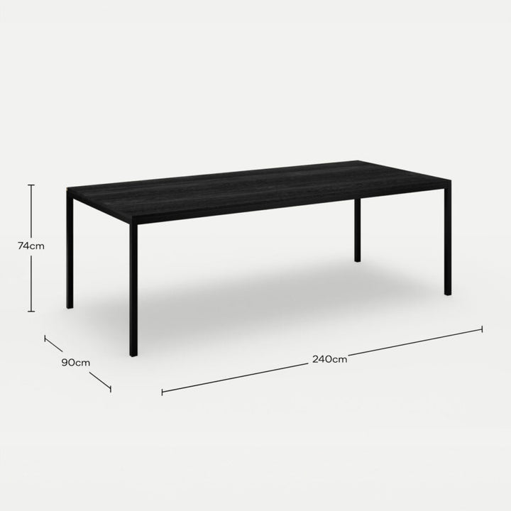 6-8 Seater Dining Table Rahul Jet Black