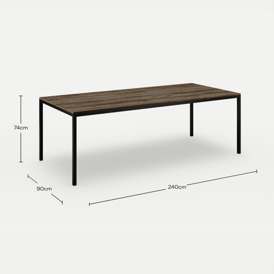 6-8 Seater Dining Table Rahul Smokey Brown