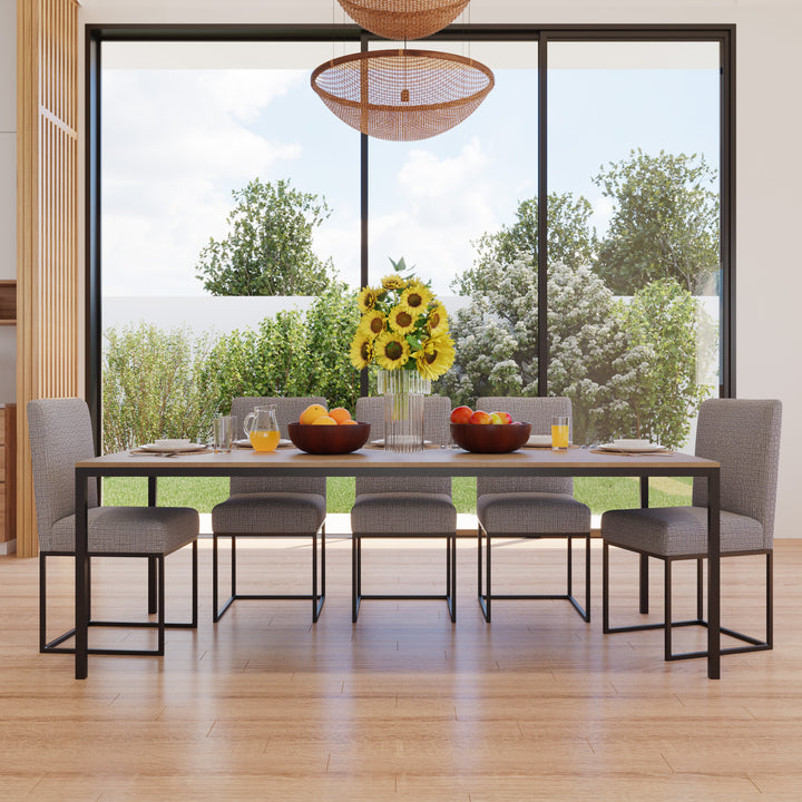 6-8 Seater Dining Table Rahul Smokey Brown