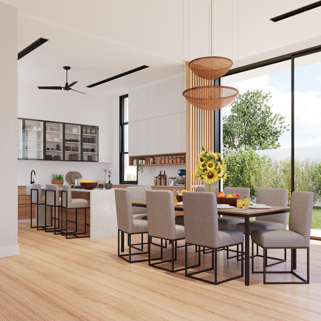 6-8 Seater Dining Table Rahul Smokey Brown
