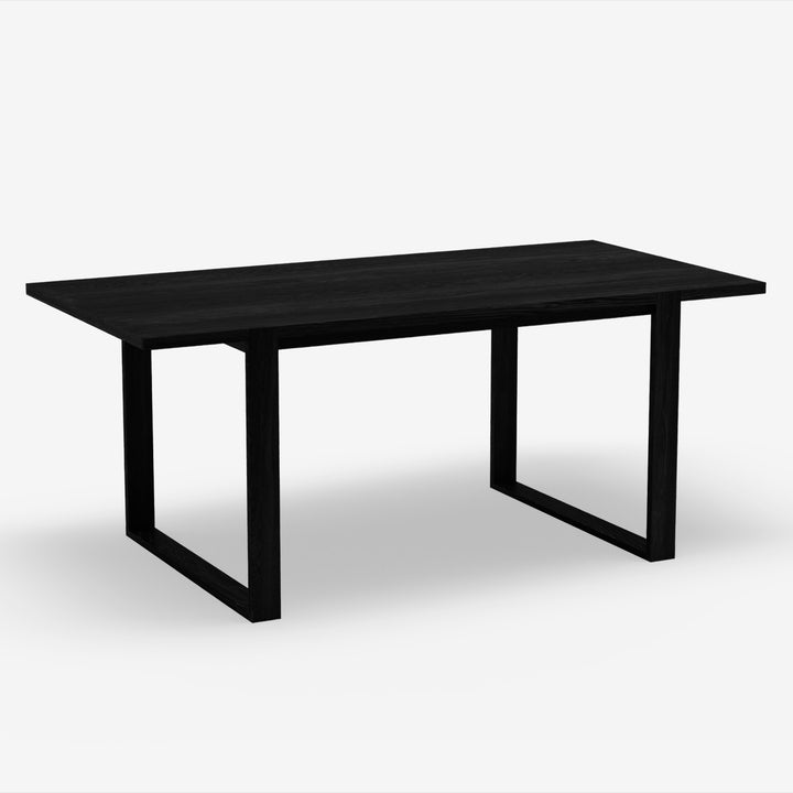 4-6 Seater Oak Dining Table Sala Jet Black