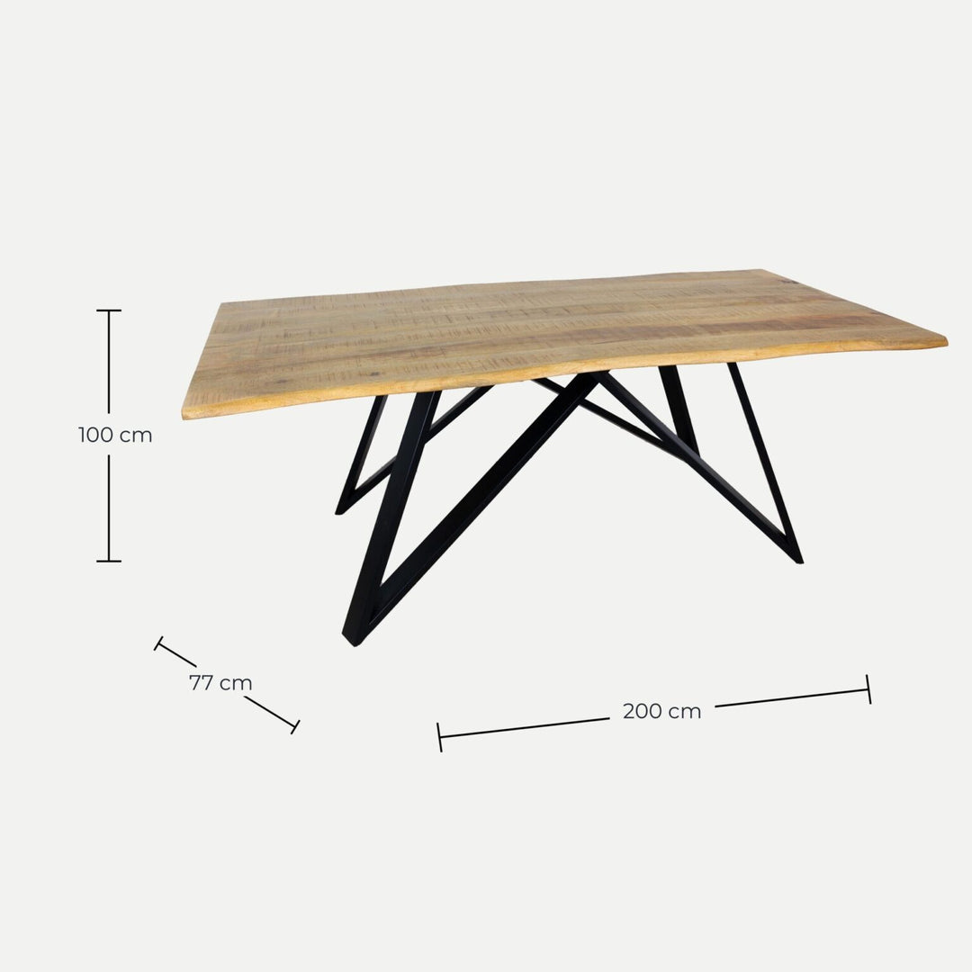 6-8 Seater Dining Table Tara Live Edge
