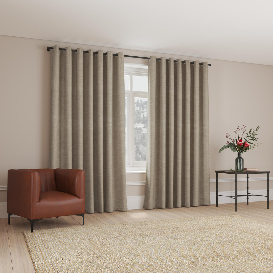 Blockout Curtain Eyelet Hazel Brown – 230 x 250cm